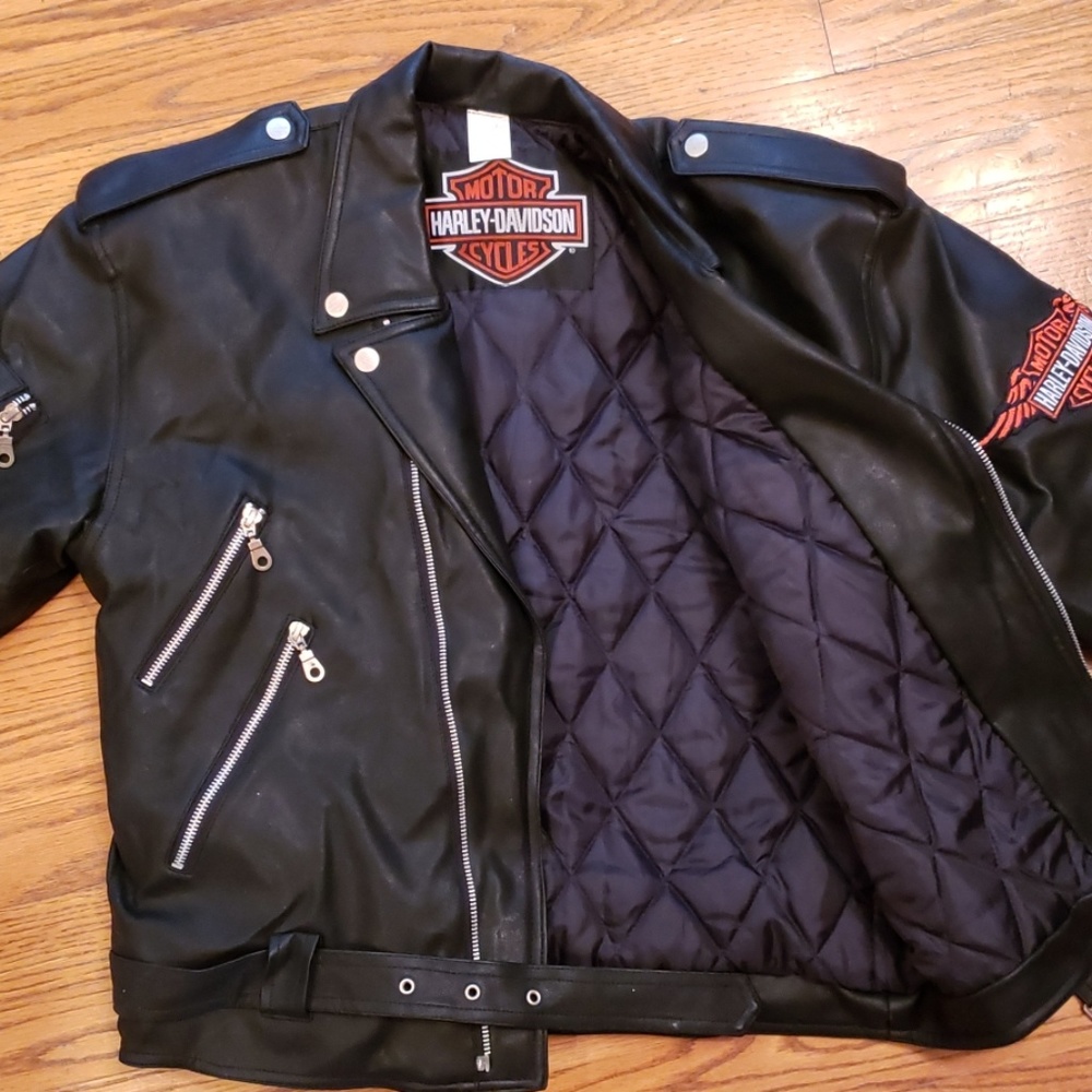 Harley Davidson faux leather jacket